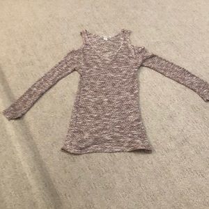 Cold Shoulder Light Sweater